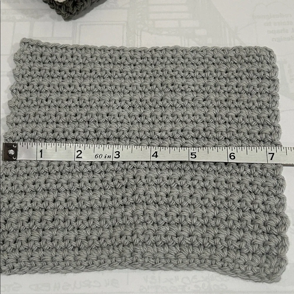 100% Cotton Handmade Washcloths - Set of 3
